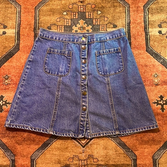 Urban Outfitters Button Down Denim Skirt Women’s Medium - Picture 6 of 7